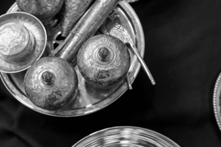 silverware black and white thaistyleの写真素材