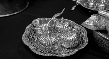 silverware black and white thaistyleの写真素材