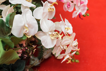 fabric flowerの写真素材