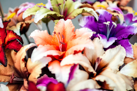 fabric flowerの写真素材