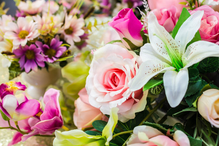 fabric flowerの写真素材