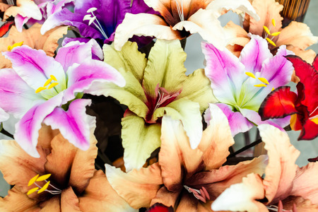 fabric flowerの写真素材