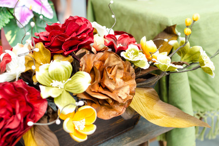 fabric flowerの写真素材