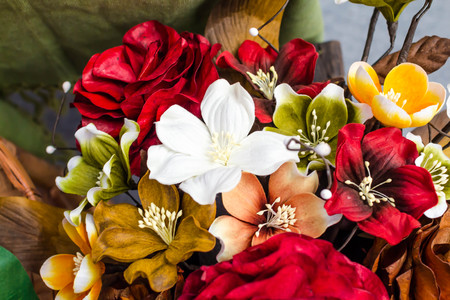 fabric flowerの写真素材