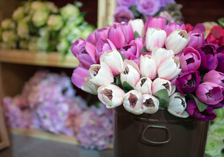 fabric flowerの写真素材
