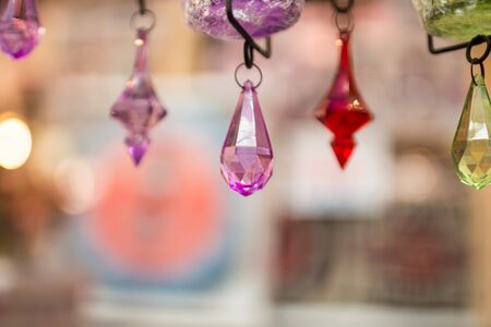 Closeup of  hanging from a decoratedの写真素材