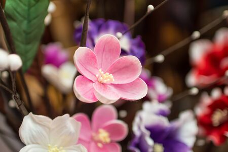 fabric flowerの写真素材