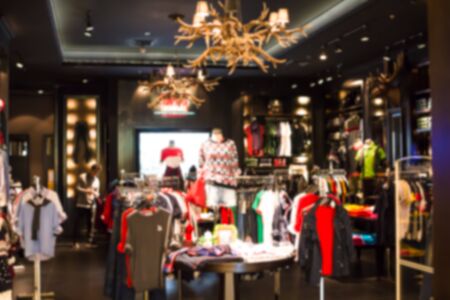 blurred display  retail shop at  shopping mallの写真素材