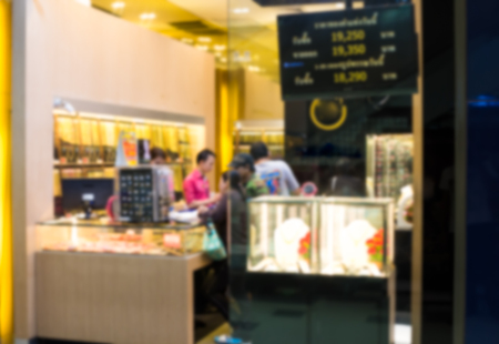 blurred  retail shop at  shopping mallの写真素材