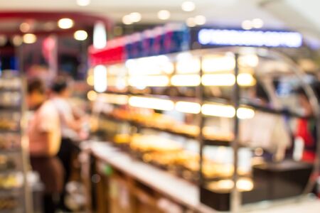 blurred  retail shop at  shopping mallの写真素材