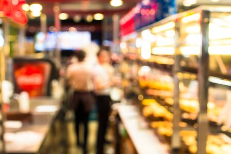 blurred supermarketの写真素材