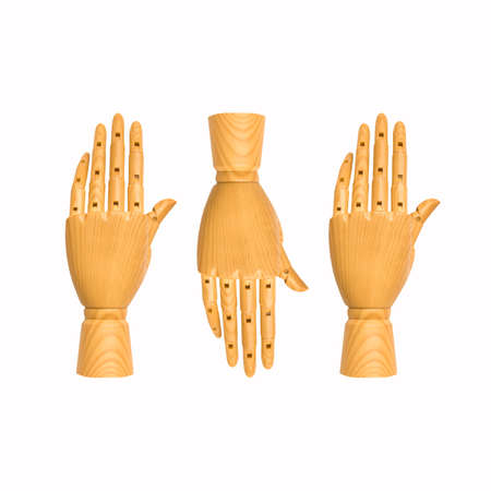 wood hand modelの写真素材