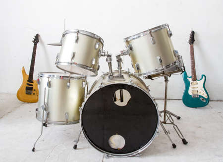 Guitar and drum kitの写真素材