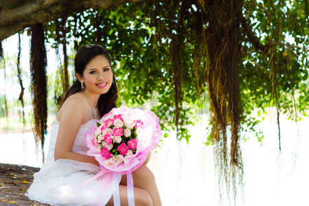 Bride and flower の写真素材
