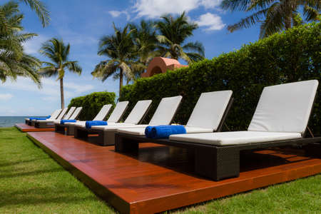 Couch in the garden の写真素材