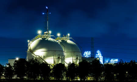 LPG gas industrial storage sphere tanks のeditorial素材
