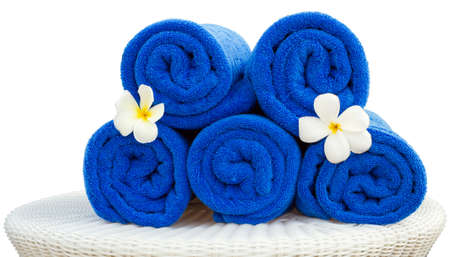 Towel and flower  for spa の写真素材
