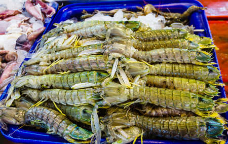 Crayfish in marketの写真素材