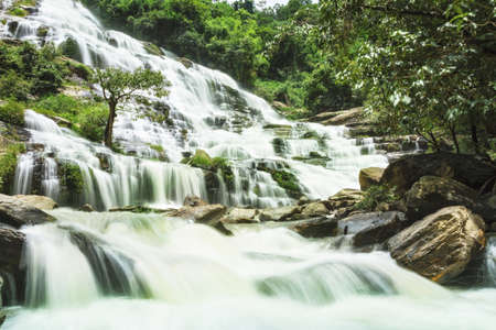 Waterfall in deep forest of Thailand の写真素材
