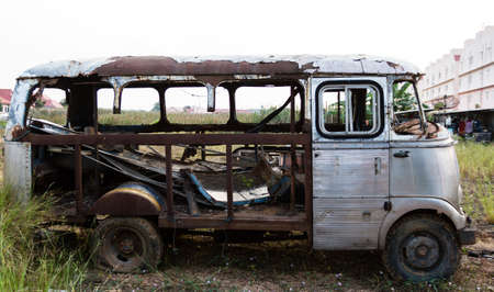 Rusty Old Abandoned Vanの写真素材