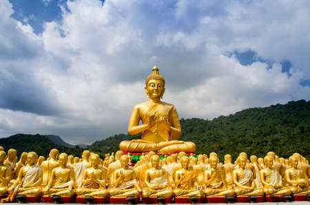 Buddha statue in Magha Puja park, Nakonnayok-Thailandの写真素材