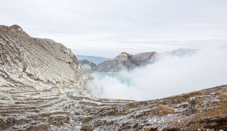 Kawah ijen volcano, Indonesiaの写真素材