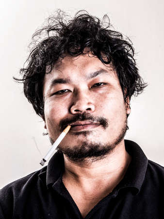 Man smokingの写真素材