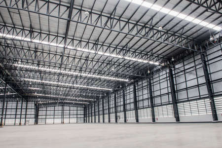 Large modern empty storehouseの写真素材