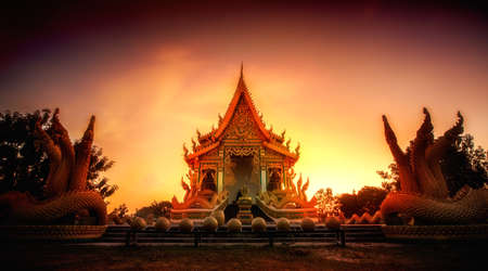 Wat Pa Mahasan Temple Roi-Et, Thailandの写真素材