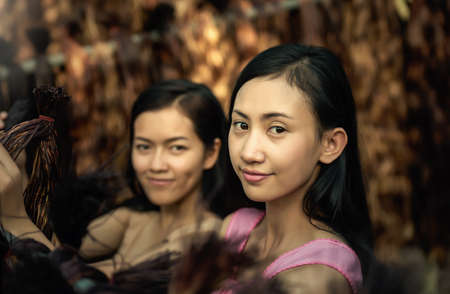 Asian girl smiling