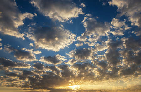 Sunset sky background (Out of focus)の写真素材