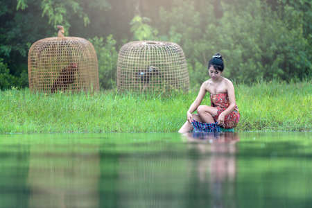 Asia woman Hand washingの写真素材
