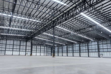 Interior of empty warehouseの写真素材