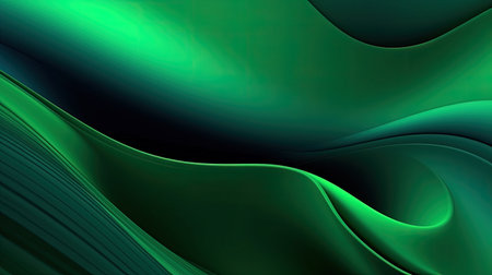Abstract organic green lines as wallpaper background, Generative AIの素材