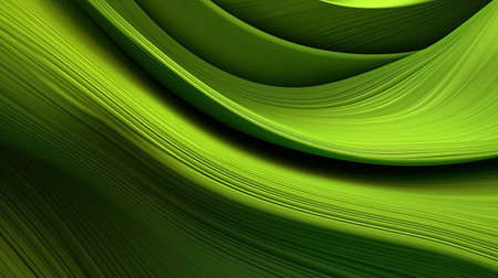Abstract organic green lines as wallpaper background, Generative AIの素材