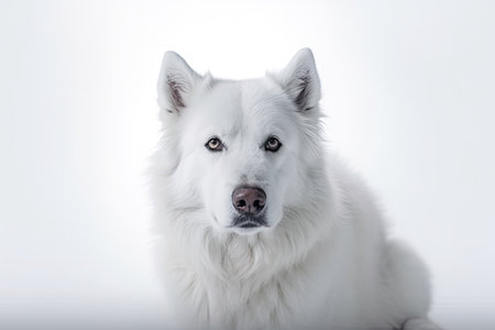 Happy puppy dog on isolate background, Generative AIの素材