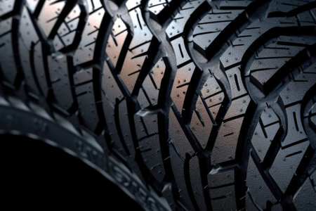 Close up image a new tire, Generative AI Technologyの素材