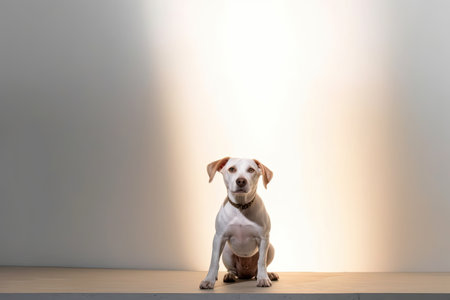 Happy puppy dog on isolate background, Generative AIの素材