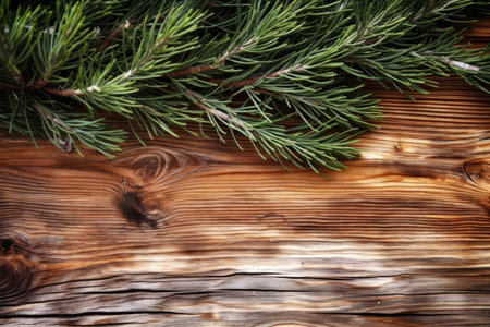 Juniper tree, close-up of wooden plank, wooden texture, plants background, Generative AIの素材