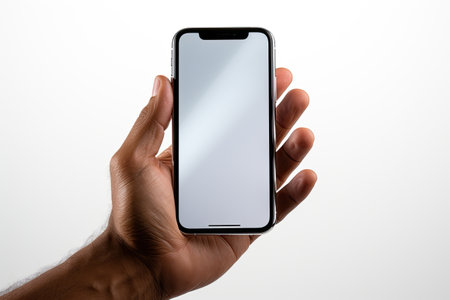 Cell phone in a handの素材