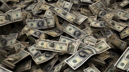Heap of dollars, money backgroundの素材