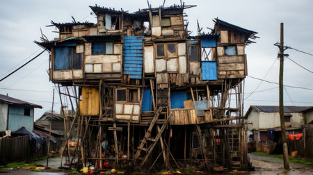 Wooden house of poor peopleの素材