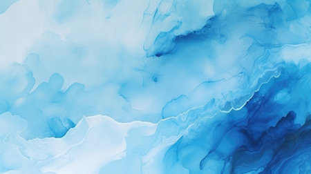 Abstract art blue paint background with liquid fluid grunge texture.の素材