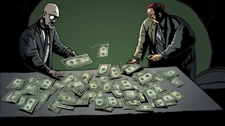 Corrupt power political cartoons, Anti Corruption Conceptの素材