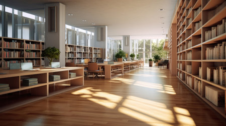 Library design interior, rectangular floorの素材