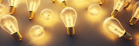 Brainstorming concept with a light bulbの素材