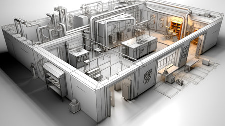 Designing a home brewery with an area requires careful planning to make the most of the space while ensuring safety, functionality, and aesthetics. Here's a basic layout for a home breweryの素材