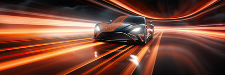 Car speed concept abstract background imageの素材