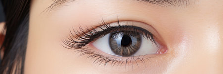Close-up Asian Women's eyesの素材