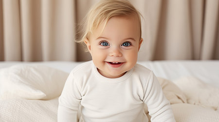 Gender-neutral baby garment. Organic cotton clothes, newborn fashionの素材